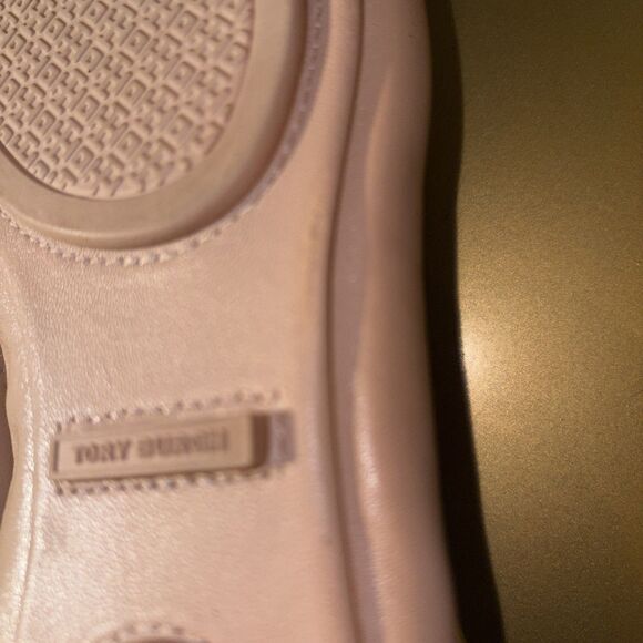 Tory Burch Minnie Travel Ballet Flats  Nude Pink/Tan Size 7.5M Great Condition. - Picture 10 of 12